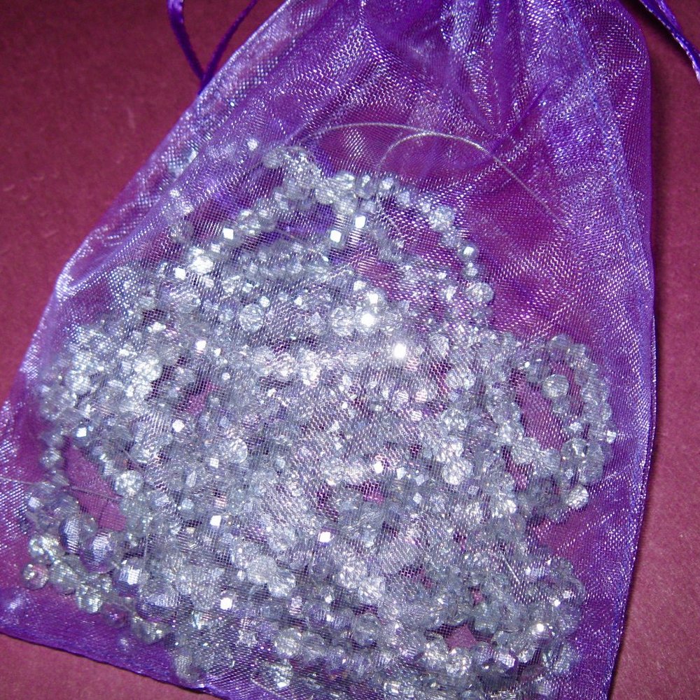 "VINTAGE FACETED CUT CRYSTAL BEADS TO CRAFT YOUR OWN JEWELRY IDEAS" 2 OZ